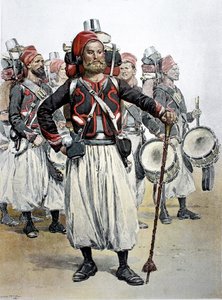 Zouave trommemajor, Nordafrika af Jean Baptiste Edouard Detaille