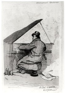 Alexis Emmanuel Chabrier (1841-94) ved klaveret, indgraveret af Florian (se også 165875) af Jean Baptiste Edouard after Detaille