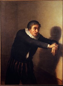 Grandmesnil i rollen som Harpagon Komikeren Grandmesnil (pseudonym Jean-Baptiste Fauchard) (1737-1816) spiller Harpagons karakter i Molieres skuespil "L