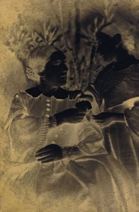 Portræt af kvinde og barn, 1855.