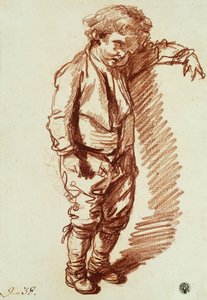 En lille dreng stående, af Jean Baptiste Greuze