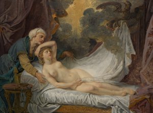 Aegina Besøgt af Jupiter, ca. 1767-69. af Jean Baptiste Greuze