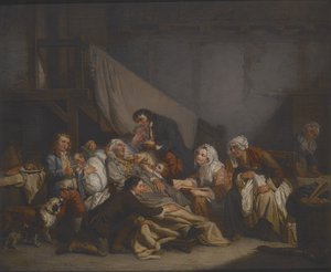 Death of an Old Man (olie på lærred) af Jean Baptiste Greuze