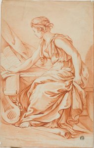 Eulerpe eller Clio af Jean Baptiste Greuze