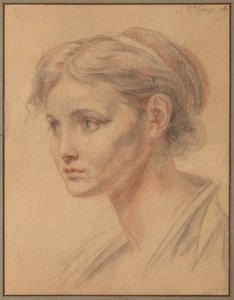 Hoved af en pige, 1763. af Jean Baptiste Greuze