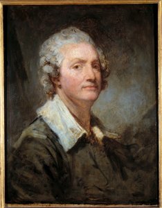 Selvportrætmaleri af Jean Baptiste Greuze (1725-1805) 1700-tallet søn. 0,65x0,51 m af Jean Baptiste Greuze