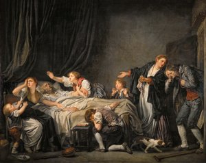 Fædrenes forbandelse: Sønnen straffet af Jean Baptiste Greuze