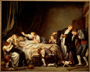Sønnen straffet (olie på lærred af Jean Baptiste Greuze