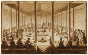 Orientalsk banketscene af Jean Baptiste Hilaire