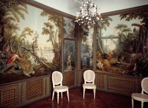 Indvendigt billede af Salon dearteau realiseret af Jean Baptiste Huet (1745-1811) af Jean Baptiste Huet