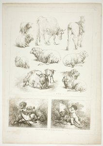Tavle otte af 38 fra Oeuvres de J. B. Huet af Jean Baptiste Huet