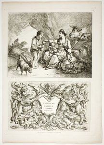 Plade tretten af ​​38 fra oeuvres J. B. af Jean Baptiste Huet