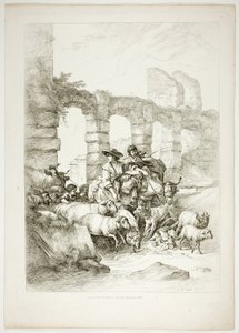 Tavle 12 af 38 fra Oeuvres de J. B. Huet af Jean Baptiste Huet