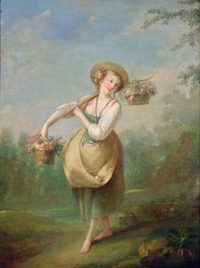 Blomsterpigen af Jean Baptiste Huet