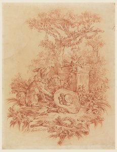 Tegning, Pastorale, 1772 af Jean Baptiste Huet
