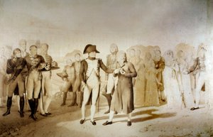 Kejser Napoleon I (1769-1821) og Impress Josephine de Beauharnais besøger Monsieur Oberkampfs tekstilfabrik i Jouy den 20/06/1806 Detail. Tegning af Jean Baptiste Isabey (1767-1855) 1806 søn. 1,28x1,45 m Versailles, slotsmuseum af Jean Baptiste Isabey