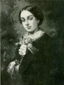 George Sand (1804-1876) P af Jean Baptiste Isabey