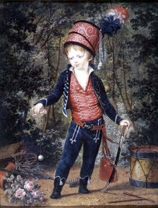 Napoleon Francois Joseph Charles Bonaparte, hertug af Reichstadt (1811-32) søn af kejser Napoleon I, ca. 1814 (wc på elfenben) af Jean Baptiste Isabey