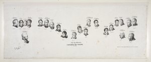 Navne på ministrene for Wienerkongressen, i 1815, pub. 1815
