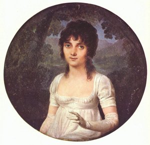 Portræt af Christine Boyer af Jean Baptiste Isabey