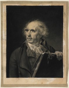 Portræt af Hubert Robert, ca.1798-99 (sort/hvid kridt) af Jean Baptiste Isabey