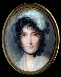 Portræt af Laetitia Bonaparte (Letizia Maria Ramolino) (1750-1836), mor til Napoleon Bonaparte Miniaturemaleri på elfenben af Jean Baptiste Isabey (1767-1855) 1800-tallet søn. 0,37x0,29 m - Portræt af Laetitia Bonaparte (Maria Letizia Ramolino) (1750-