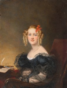 Portræt af en kvinde af Jean Baptiste Isabey