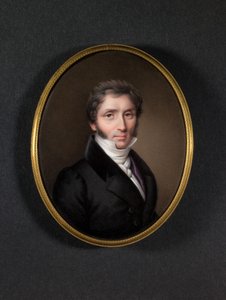 Mand i mørk frakke (emalje på kobber) af Jean Baptiste Joseph Duchesne