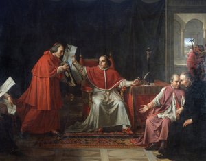 Underskrift af konkordatet mellem Frankrig og den hellige belejring (Saint Siege), af pave Pius VII (1742 - 1823), 15. august