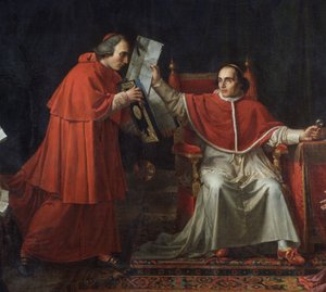 Underskrift af konkordatet mellem Frankrig og den hellige belejring (Saint Siege), af pave Pius VII (1742 - 1823), 15. august