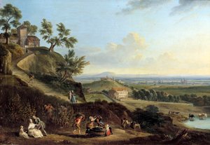 Landskabsmaleri af Jean Baptiste Lallemand (1710-1803)