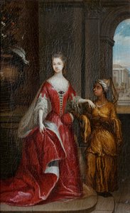 Hollandsk: Elisabeth Savage (1699-1746). Hustru til Frederick af Nassau-Zuylensteyn, jarl af Rochford Elisabeth Savage (1699-1746). Hustru til Frederik af Nassau-Zuylensteyn, jarl af Rochford af Jean Baptiste Lantscroon