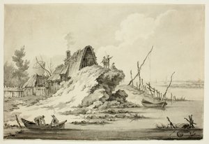 Rustik kystscene af Jean-Baptiste Le Prince