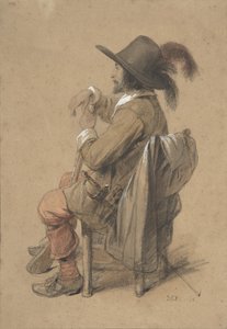 Siddende Cavalier, midten af 1800-tallet.