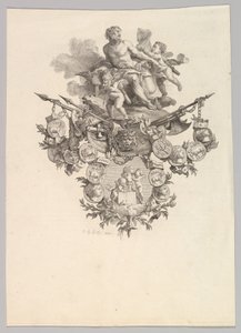 Vignette med Hefaistos og Putti, 1779. af Jean Baptiste Marie Huet