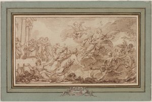Boreas bortfører Oreithyia af Jean Baptiste Marie Pierre