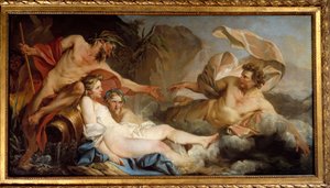 Ulysses på øen Phaecians. Maleri af Jean Baptiste Pierre (1713-1789)