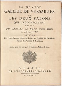 The Grand Gallery of Versailles, og de to tilhørende saloner (The Grand Gallery of Versailles og Two Accompanying Salons) af Jean Baptiste Masse