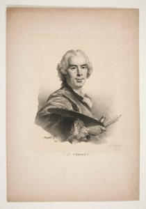 Portræt af Joseph Vernet af Jean Baptiste Mauzaisse