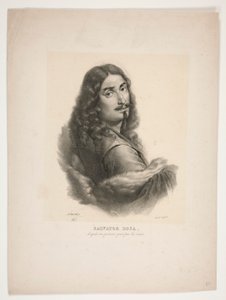 Portræt af Salvator Rosa af Jean Baptiste Mauzaisse