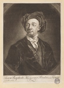 Portræt af Monnoyer fra "Bogen om alle slags blomster fra naturen" af Jean Baptiste Monnoyer