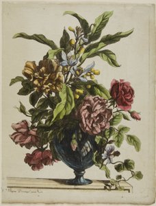 Vase med blomster af Jean Baptiste Monnoyer