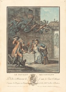 Den utilfredse bonde af Jean Baptiste Morret after Antoine Borel