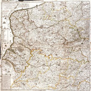 Kort over Artois (Frankrig) og Flandern (Belgien, Holland) (Gravering af Jean Baptiste Nolin