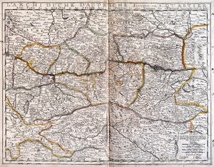 Kort over Østrig (gravering af Jean Baptiste Nolin