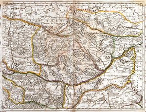 Kort over Moravian Wallachia (Tjekkiet) (gravering af Jean Baptiste Nolin
