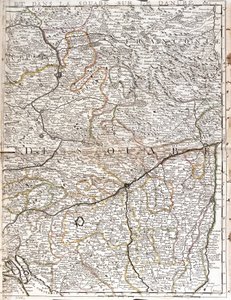 Kort over Schwaben (Tyskland) (Gravering af Jean Baptiste Nolin