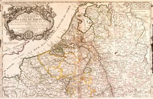 Kort over Vesttyskland og Holland