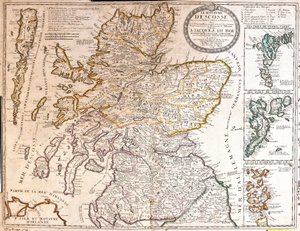 Kort over Kongeriget Skotland, under James II af Jean Baptiste Nolin