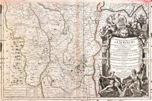 Kort over Lyonnais (Frankrig) (Gravering af Jean Baptiste Nolin